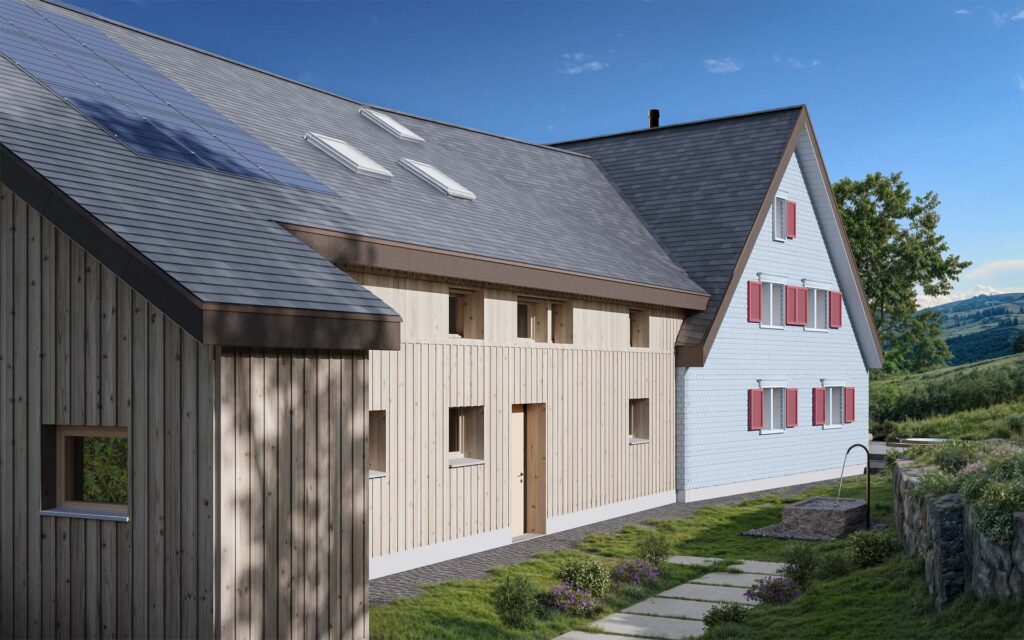en Öserige ist ein exklusiv saniertes Bauernhaus mit Boffi-Interieur, Weinkeller und Sauna